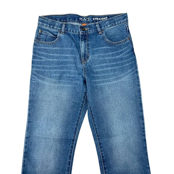 Bundle The Childrens Place Straight Fit Jeans 12H Blue Denim Boys Casual Wear - Picture 8 of 16